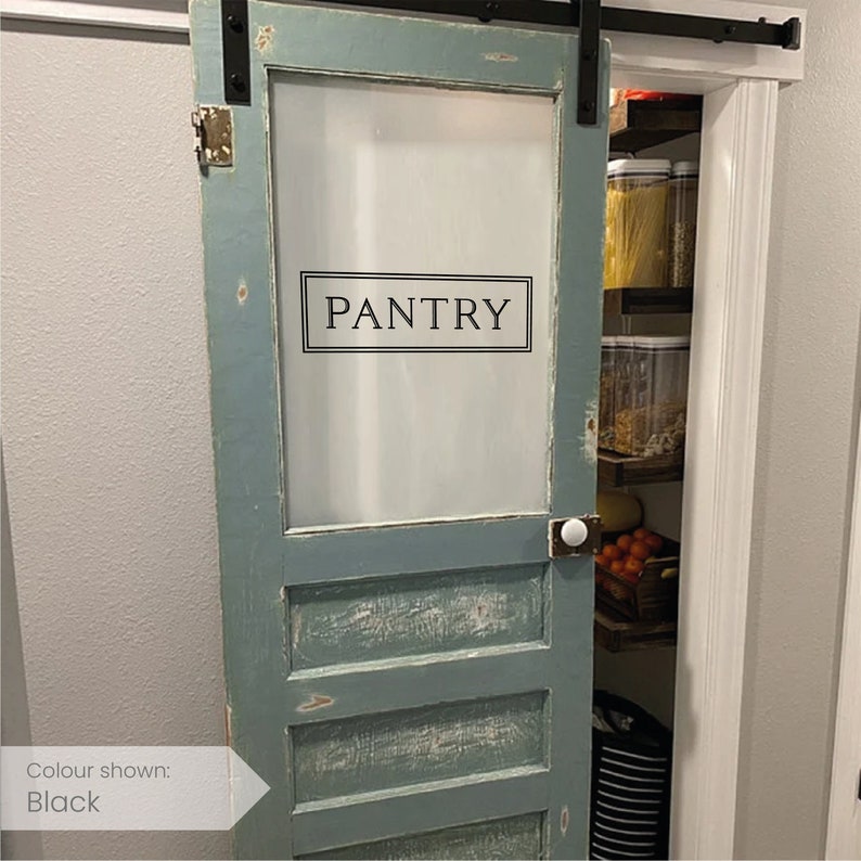 PANTRY Label Removable Vinyl Glass Door Decal Sticker Transfer. As seen on Mrs Hinch Home. image 3