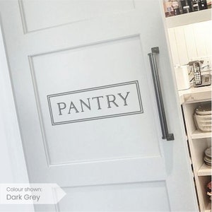 PANTRY Label Removable Vinyl Glass Door Decal Sticker Transfer. As seen on Mrs Hinch Home. image 2