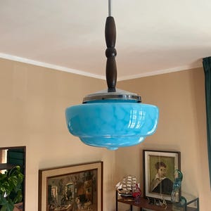 Zabytkowy żyrandol ze szkła Murano w stylu Art Deco z lat 30. XX wieku