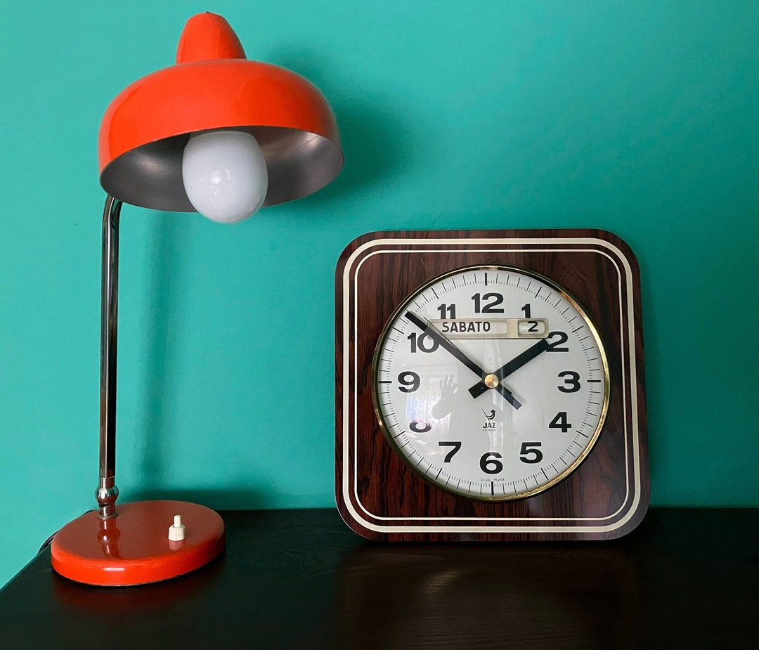 Vintage 1970's Wooden Clock - Etsy