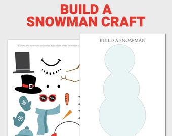 Build a Snowman Worksheet, Dress up Game, Winter Activity, Educational ...