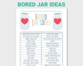 Boredom Buster Glas-Ideen, Kinderaktivitäten (digitaler Download)