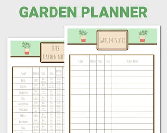 Garden Planner and Tracker, Garden Notes, Garden Planner for Kids, Gardening Log, Garden Journal, Garden Checklist