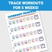 Workout Tracker Printable Habit Tracker Printable Fitness - Etsy