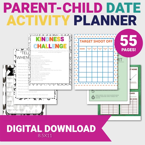 Kids Date Night Activity Planner, Parent-Child Dates (PDF)