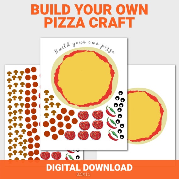 Printable Make Your Own Pizza Activity Cut and Paste Etsy