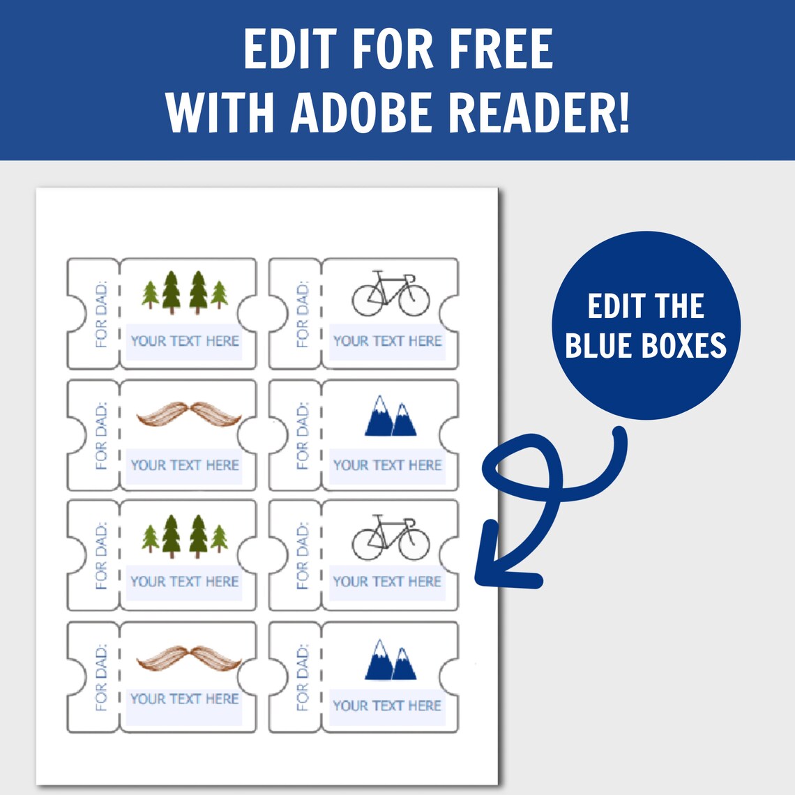 Father's Day Coupon Book, Printable Editable Father's Day Coupons ...