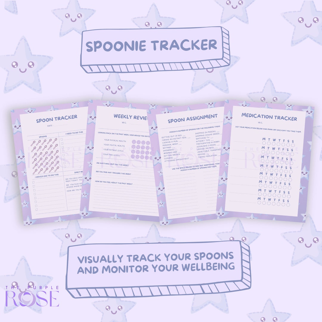Spoonie Tracker Chronic Illness Journal Spoonie Journal Wellbeing