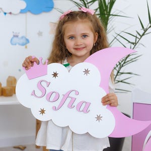 Custom name baby night light, personalized wall kids lamp, wooden nursery night led lamp, kids room decor, baby girl gift, gifts for kids