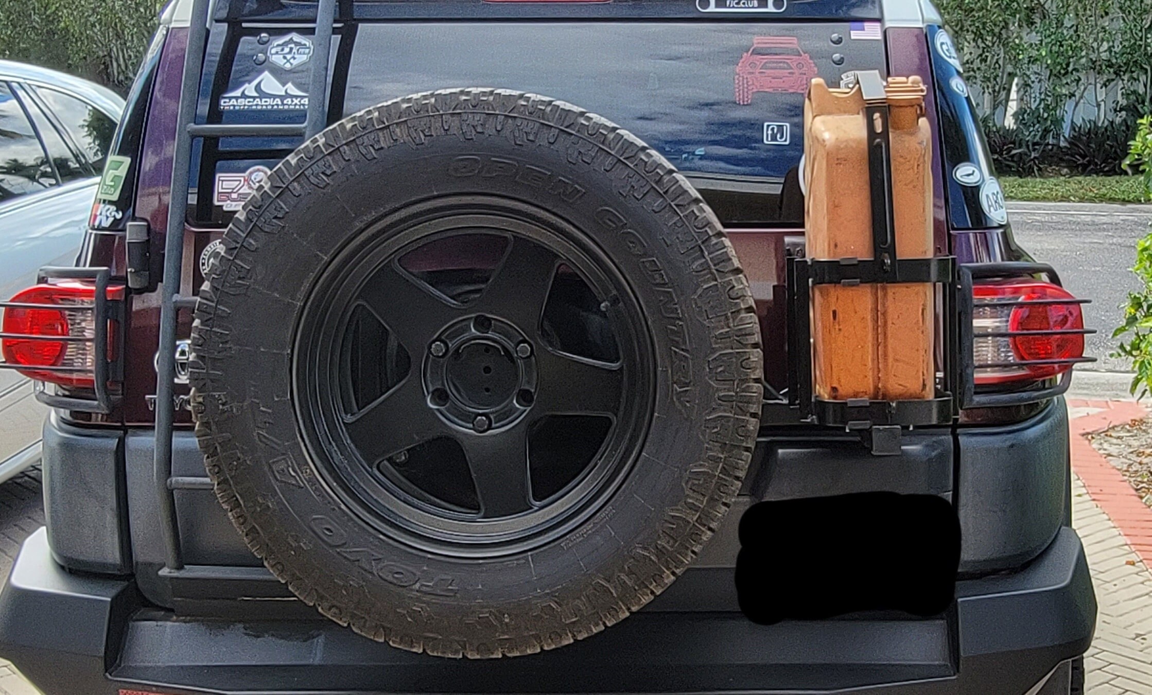 FJ Cruiser Gas Can Mount Rear Spare Tire Custom Etsy Canada