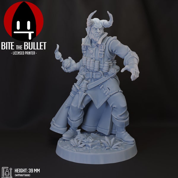 Tiefling Artificer | Bite the Bullet | 35mm| DnD, Pathfinder, TTRPG