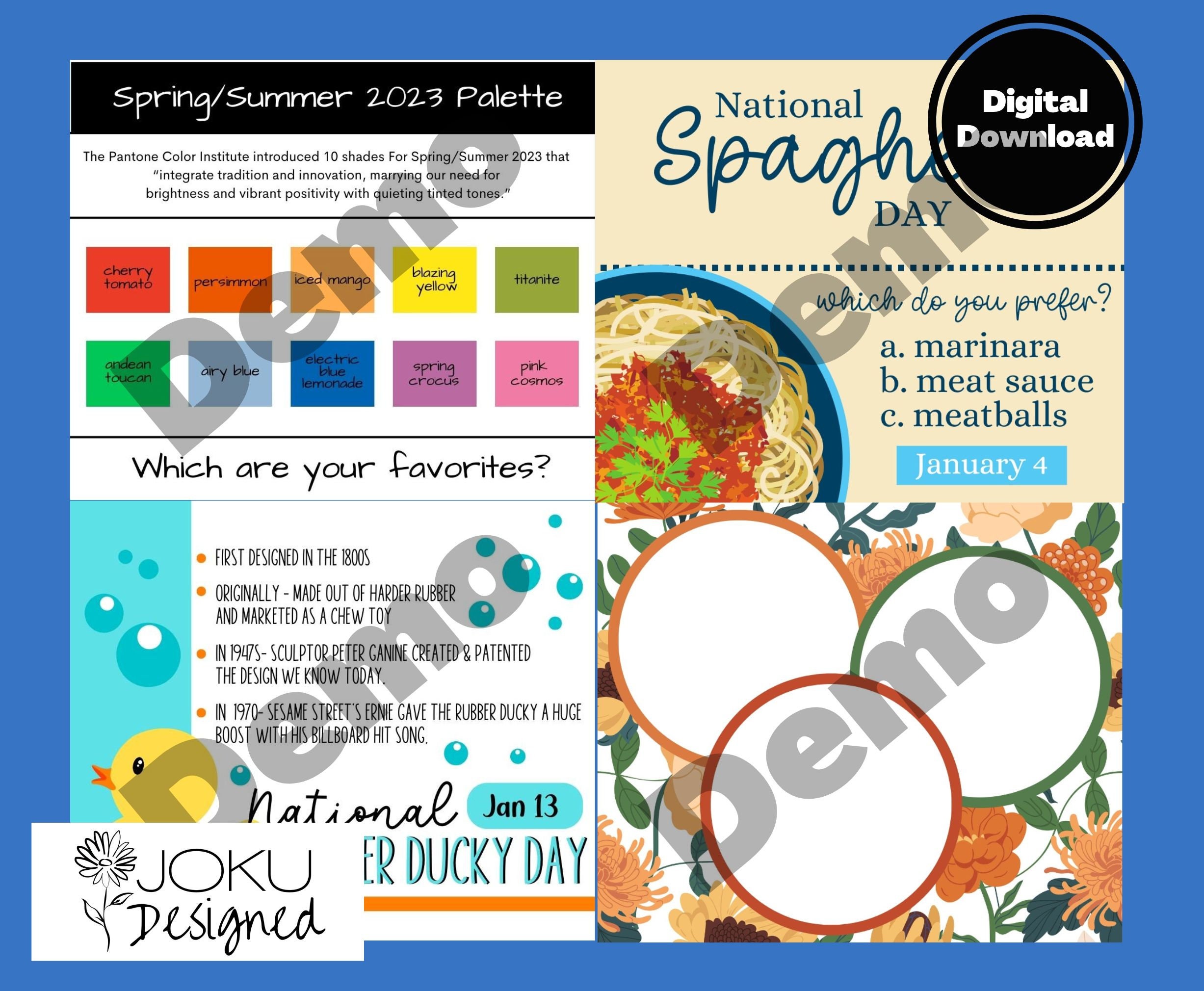 January Graphics for Engagement, Social Media Posts, Classroom ...