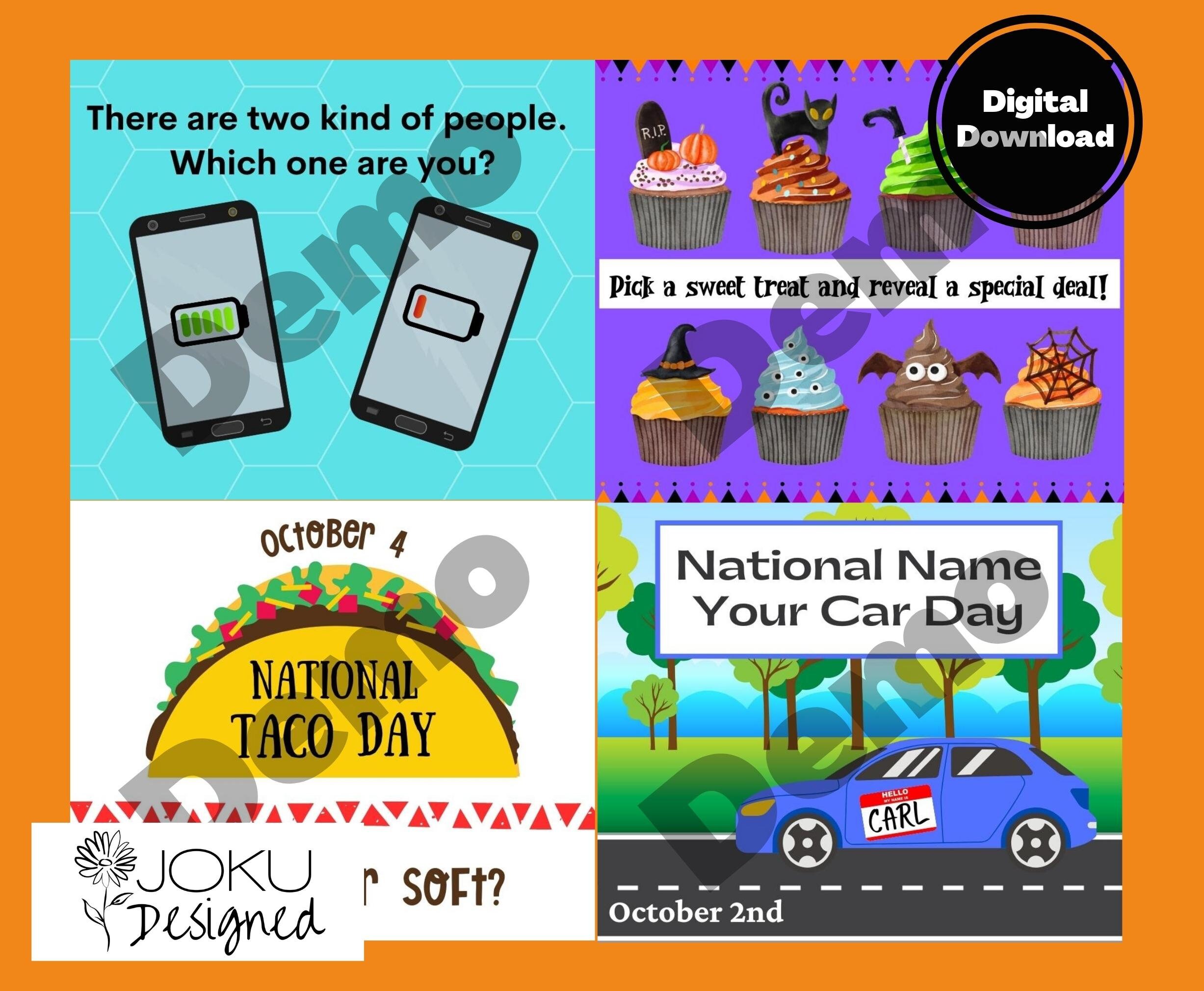 Graphics for Engagement, Social Media Posts, October, Editable, Social ...