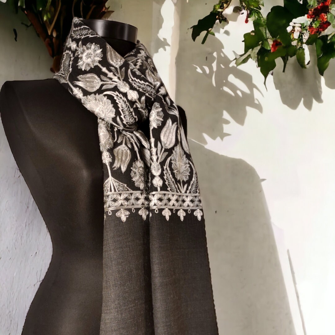 cashmere shawl black