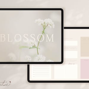 Digital planner for ipad daily weekly and monthly planner for goodnotes undated planner for mindfulness & selfcare botanical aesthetic