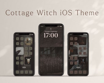 Cottage Witch: Ios Theme / Icons Widgets Wallpaper für gruselige Halloween Hexen