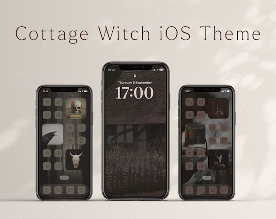 Cottage Witch:  witchy aesthetic dark spooky halloween ios theme / icons widgets wallpapers