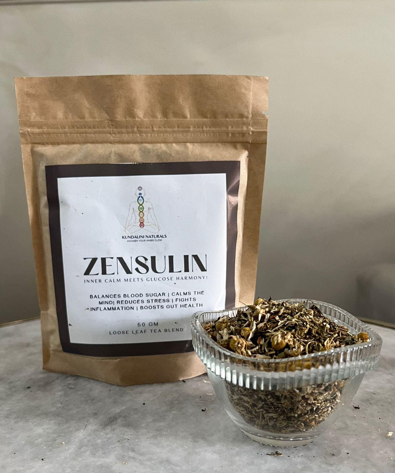 Zensulin Herbal Tea – Organic Chamomile, Cinnamon, Lemon Balm