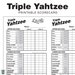 Printable Triple Yahtzee Scorecards Scorepad - Print as Many as You ...