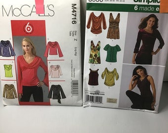 Lot of blouse patterns, sized women 12-20