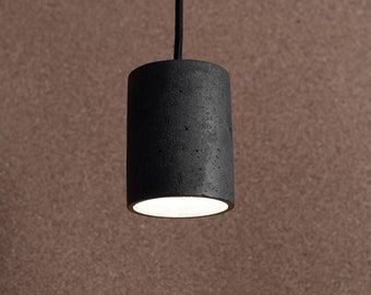 Super Black Sand Concrete Pendant - Customizable Handmade Chic Lighting - Preorder Now for Exclusive Home Decor