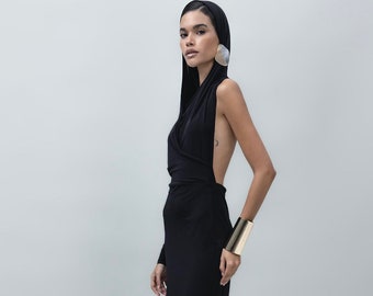 Vestido com capuz e um ombro só, vestido longo para rave, vestido futurista para festivais, vestido gótico, vestido longo até o chão, vestido elegante, vestido preto para festa