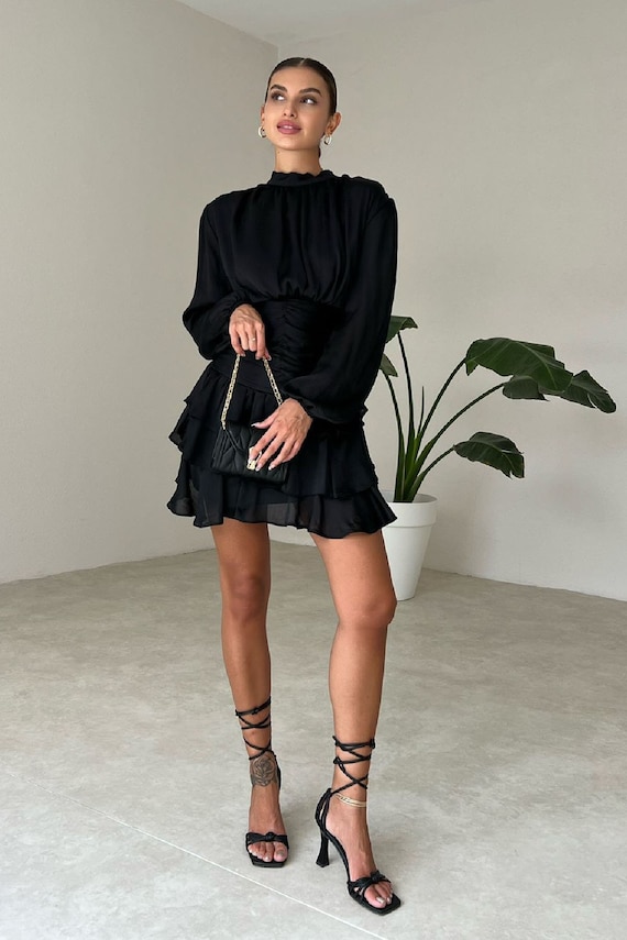 Off Shoulder The Shoulder Short Formal Dresses Long Sleeve Women