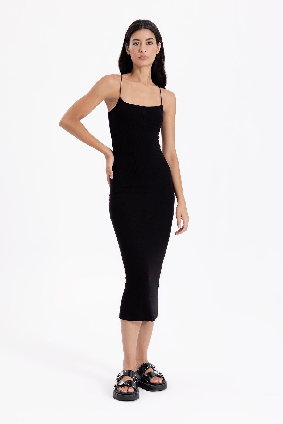 Black Spaghetti Strap Dress Etsy Canada
