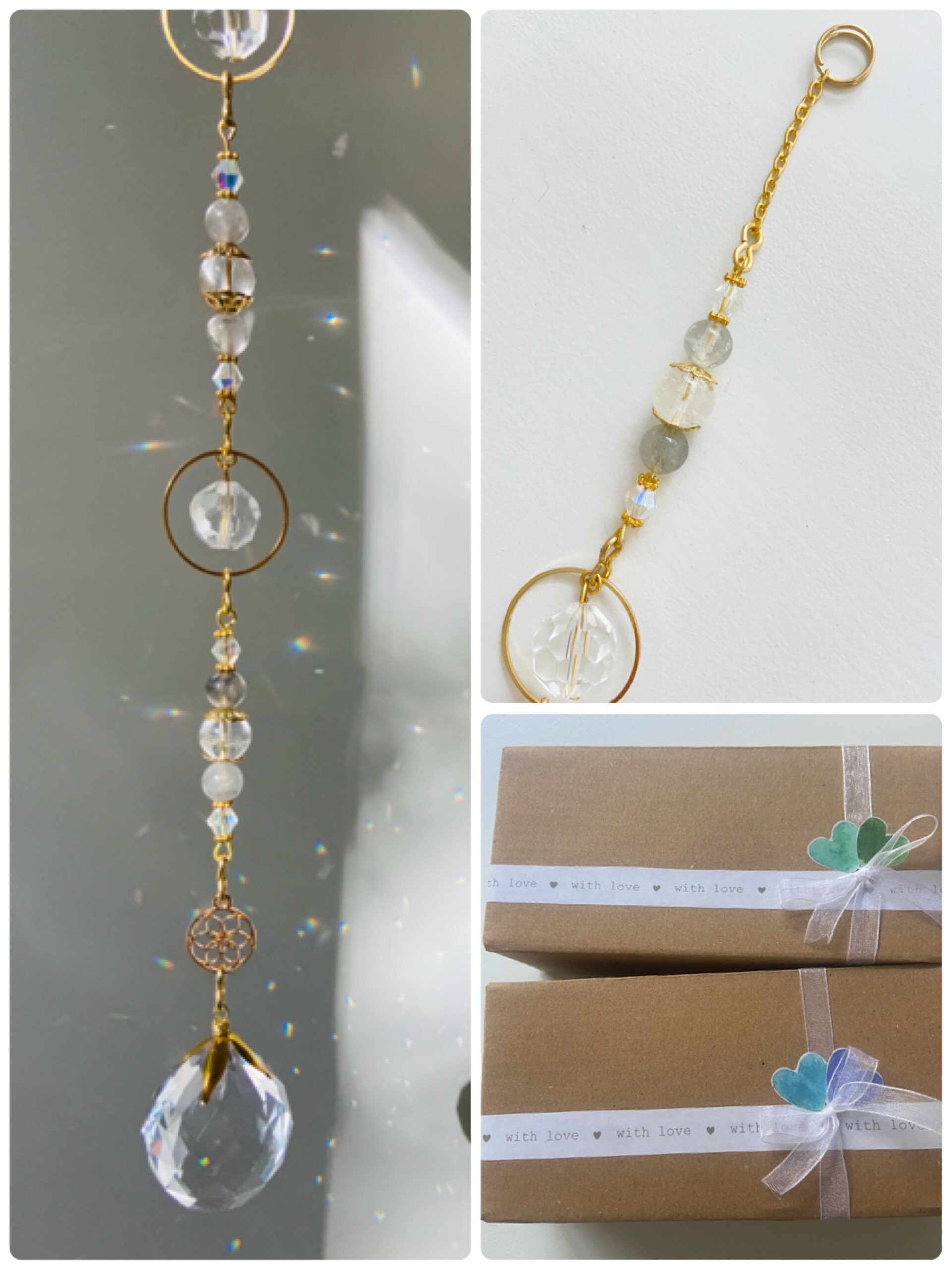 Gemstone Crystal Suncatcher Set: Rainbow Maker Window Decor - Etsy
