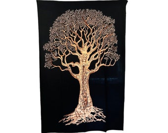 Arazzo Camera Da Letto 180x230cm Arazzo Da Parete 'Albero Della Vita' - Decorazione Casa Moderna 180x230 Cm Arazzo Poliestere Per Soggiorno