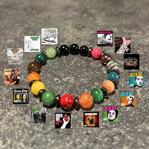 Green Day Discography Beaded Bracelet