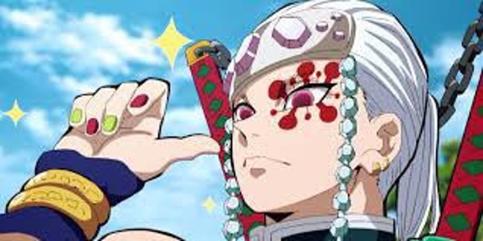 Demon Slayer Nails: Uzui Tengen | Etsy UK