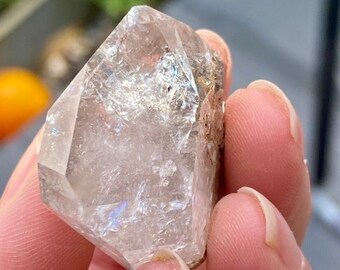 Double Terminated Herkimer Diamond with Rainbows - Self-Collected from Herkimer County, NY