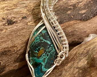 Azurite, Malachite and Chrysocolla Pendant
