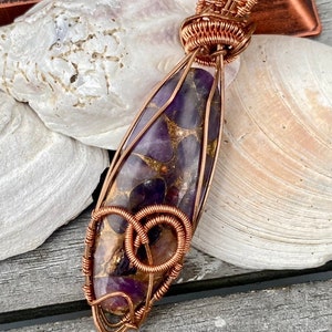 Amethyst and Bronze Pendant