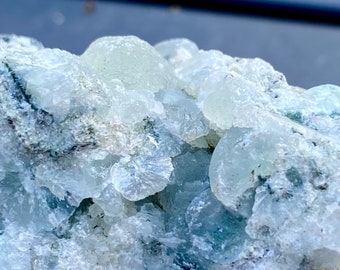 Rare White and Green Prehnite - Hand-Mined, Natural Crystal Cluster