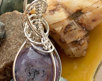 Ruby Swirl Sterling Silver Pendant