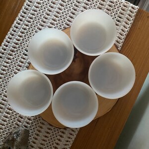 Vintage Fire King Milchglas Puddingbecher - 5er Set