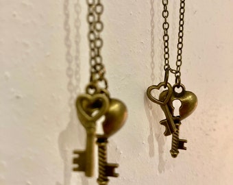 Keys to my heart - couple's necklaces