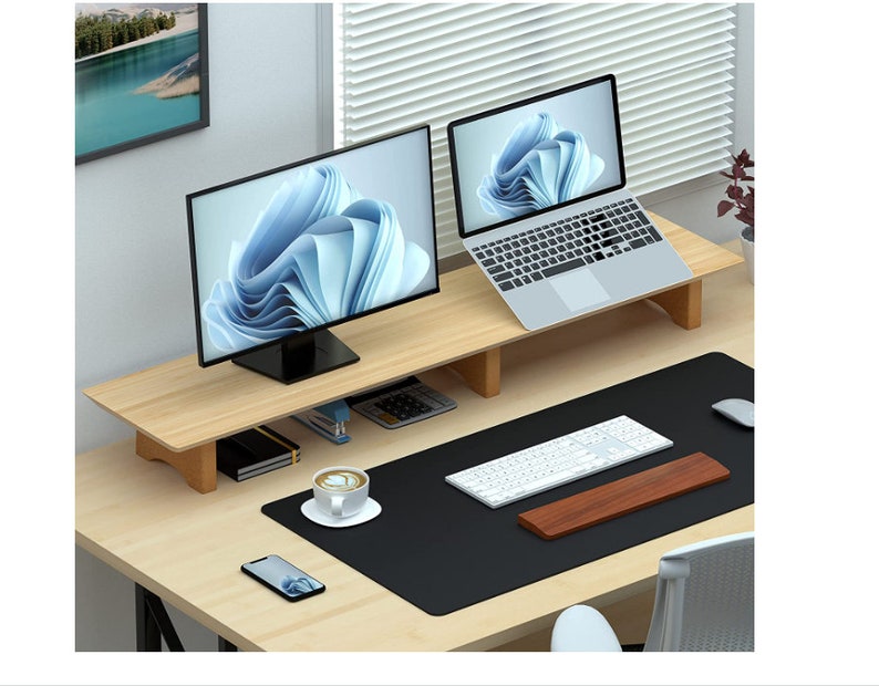 Monitor Stand Large Dual Monitor Stand for Computer Screens Etsy