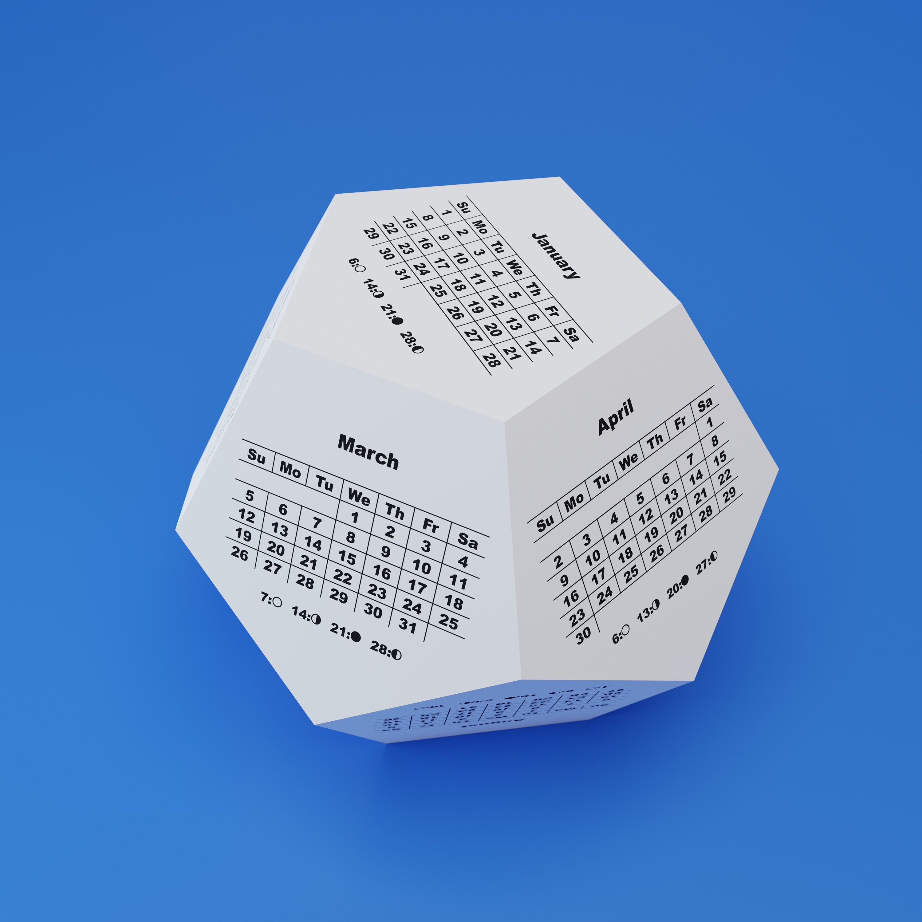 alendar-2023-moon-phases-dodecahedron-calendar-pdf-etsy