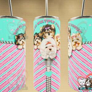Mom of Multiple Yorkies, Yorkies, Yorkshire Terrier, 20 oz Tumbler wrap, 20 ounce PNG, Tumbler wrap download