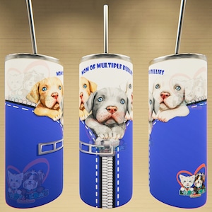 Digital Download,20 ounce sublimation, 20 oz png, Tumbler wrap,  Straight 20 tumbler wrap, Mom of Multiple Bullies, American Bull Dog