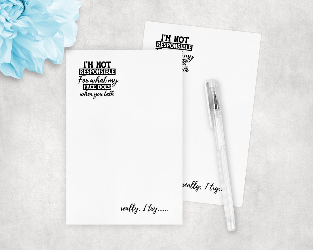 Sarcastic Sticky Notes: Funny Office Desk Pad, 4x6 - Etsy