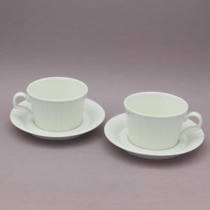 2x Arabia Finland Lumi (Schnee) Serie Teetassen
