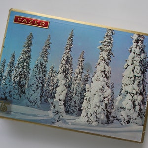 Fazer Finland vintage chocolate box from 1966