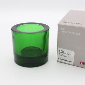 SOLD - Turquoise Blue Glass Kivi Iittala Marimekko Kivi Tealight