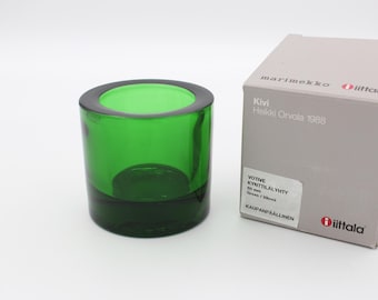 Iittala: A Rare Mondongreen KIVI Votive, Produced by Marimekko