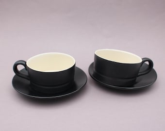 2x Kupittaan savi Finland ceramic tea cups 20cl