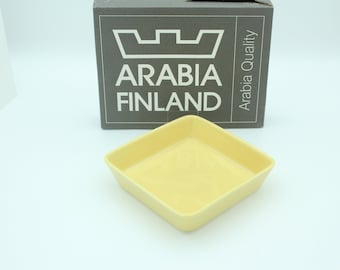 Arabia Finland Teema yellow square bowl / vegetable dish